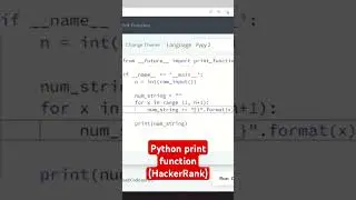 HackerRank print function (Python)