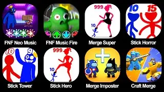 FNF Neo Music Batlle Full Mods, FNF Music Fire Raptime Battle, Stick Hero, Stick Horror, Stick Tower