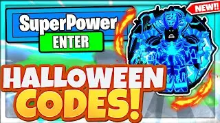SUPER POWER FIGHTING SIMULATOR CODES *HALLOWEEN UPDATE* NEW ROBLOX SUPER POWER FIGHTING SIMULATOR!
