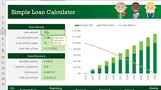 Get Simple Loan Calculator Free In EXCEL គណនាអត្រាការប្រាក់