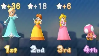 Mario Party 10 Airship Central - Rosalina vs Peach vs Daisy vs Toadette (Very Hard)