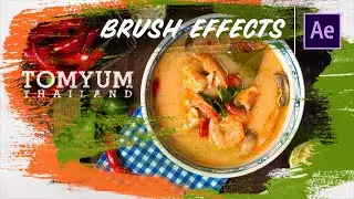 Brush Stroke Slideshow in After Effects x Brush Effects, Paint Brush Transition Reveal | AE CC 2020