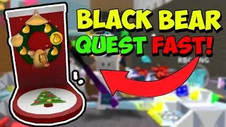 How To Complete *BLACK BEAR QUEST* FAST! (Honey Wreath) | Roblox Bee Swarm Simulator