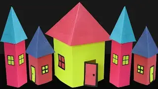 Paper House Making- 4 sided Roof- Very Easy