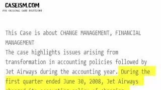 Now You See It, Now You Do Not: The Case Of Jet Airways And Its Accounting Policies Case Study Help
