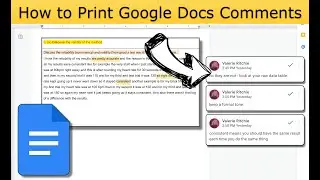 How to Print Google Docs Comments