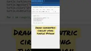 Concentric Circles! Python turtle tutorial 