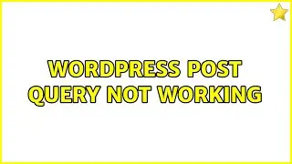 Wordpress: Post Query not working