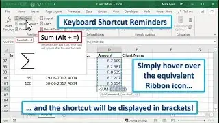 Keyboard Shortcut Reminders