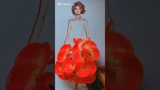 #floral #art #shorts #creative #aesthetic #dressdesign #satisfying #simple #love #artwork #tips ❤️❤️