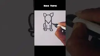 Fox 🦊 drawing easy step by step from letter M 