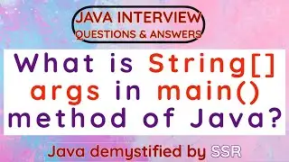 What is String[] args in main() of Java? What is its purpose?