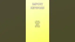 Import keyword in JavaScript