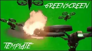 Free Greenscreen Template - Drones Shooting SCI FI