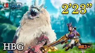 [NS] MHRise Sunbreak | HBG Goss Harag 2:23 Solo ゴシャハギ ヘビィボウガン | M3★ 雪鬼獣の服が欲しいの Speedrun