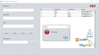 Java GUI crud with MYSQL Database XAMPP #4 - Create Read Update Delete  -  UPDATE