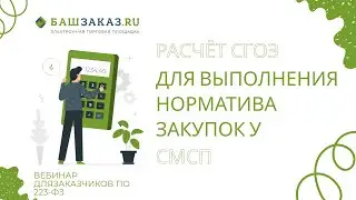 Расчёт СГОЗ для выполнения норматива закупок у СМСП