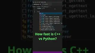 C vs Python Speed Test #cpp #python #programming #code