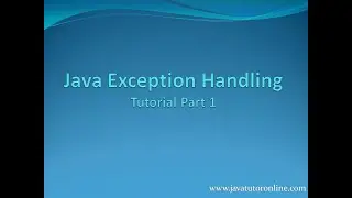 Exception Handling in Java-Java Exception Handling Tutorial - Part1