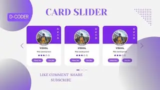 How to make Card Slider using HTML CSS & JavaScript || Card Slider HTML CSS | Profile Card Carousel