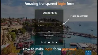 Amazing Transparent Login form Just by using HTML && CSS && JAVASCRIPT