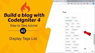 #40. Display Tags List in CodeIgniter 4