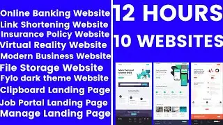 🔴10 Website Projects in 12 Hours Using HTML5 and CSS3 | HTML CSS Projects For Beginners 🔥