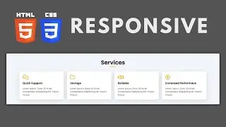 Responsive Services Section using HTML, CSS and FlexBox | Beginner Tutorial