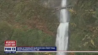 Mom and toddler survive 50-foot fall at Multnomah Falls in Oregon