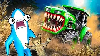 MONSTRUL TRACTOR SCP IL MANANCA PE DOMNUL MOTAN SI DRACULASS LA 3 DIMINEATA! FUGI DE SCP TRACTOR!