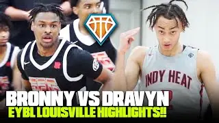 BRONNY JAMES vs Montverde STAR PG Dravyn Gibbs!! Indy Heat & Strive 4 Greatness EYBL Battle