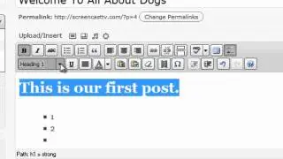 Learn Wordpress Tutorials - How To Create A Post On Your Wordpress Blog