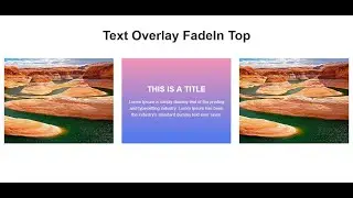 How to create image Overlay Fade In Top Text effect and Responsive using only HTML and CSS.