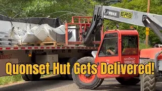 Tiny Home Living - Quonset Hut Shop Gets Delivered!