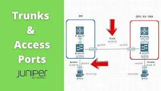 Configurar troncales y puertos de acceso en dispositivos Juniper