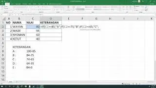 [EXCEL] Latihan Rumus IF Majemuk