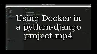 Using Docker in a python django project