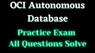OCI Autonomous Database Specialist Practice Exam Questions Solve | Certifications