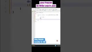 Do-While Loop In Java | #shorts #coding #java #programming