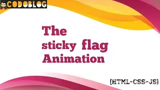 Sticky Flag with Hover Effect | Flip-Flop Animation | Only Html-Css |