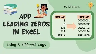 How to ADD Leading Zeros to a number in MS Excel