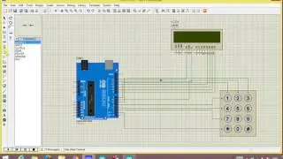 How to simulate 3x4 Keypad with arduino in proteus