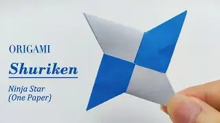 Origami Ninja Star (From One Paper) | How to make Ninja Star | Tutorial Shuriken Folding | Shuriken