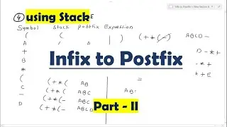 Infix to Postfix conversion example | Data Structures | Lec-02 | Aparna Jagtap