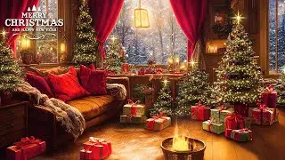 Relaxing Christmas Ambience 🎁 Heavenly Christmas Music 2024, Christmas Fireplace