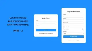 User Registration and Login Form with PHP and MySQL Tutorial 2 - Connect Form With MySQL Database