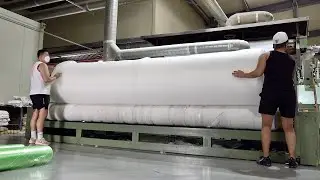 Process of Making Soft Cotton Quilt. Korean Fluffy Duvet Factory