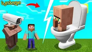 სოფლის ჭაში Skibidi Toilet არმია ვიპოვე Minecraft - ში