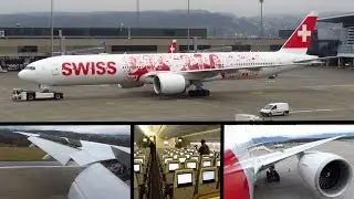 TRIP REPORT | SWISS NEW Boeing 777-300ER | Geneva to Zurich | FULL FLIGHT! (Economy) [Full HD]