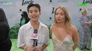 Zombies cast members Terry Hu & Emilia McCarthy attends the Apple Original Films Luck Premiere